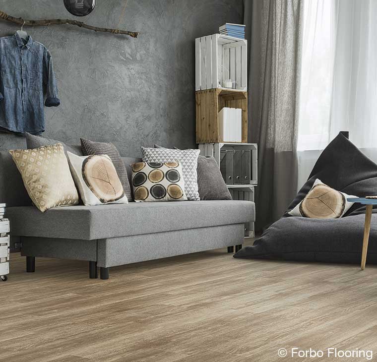 Vinylbelag in behaglicher Holzoptik - für moderne Räume mit behaglicher                            						Atmosphäre