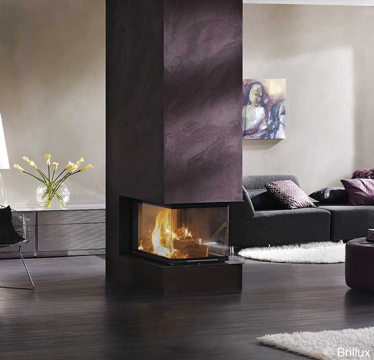 Metallische Wandgestaltung in bordeaux - 
                            		ein glamour&ouml;ser Hingucker für Ihre Wohnr&auml;ume